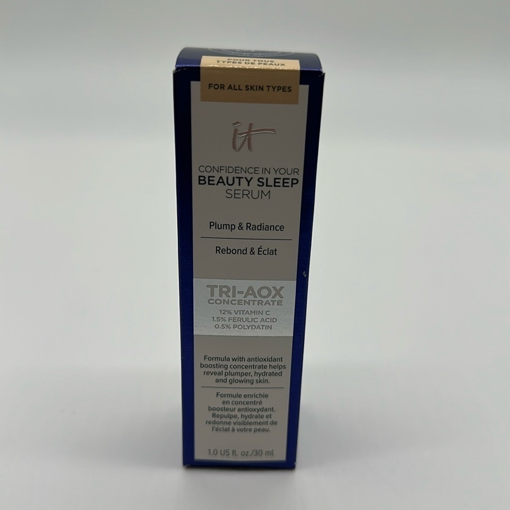 It Cosmetics Confidence In Your Beauty Sleep Pillow Serum  1.0 fl oz./30ml New